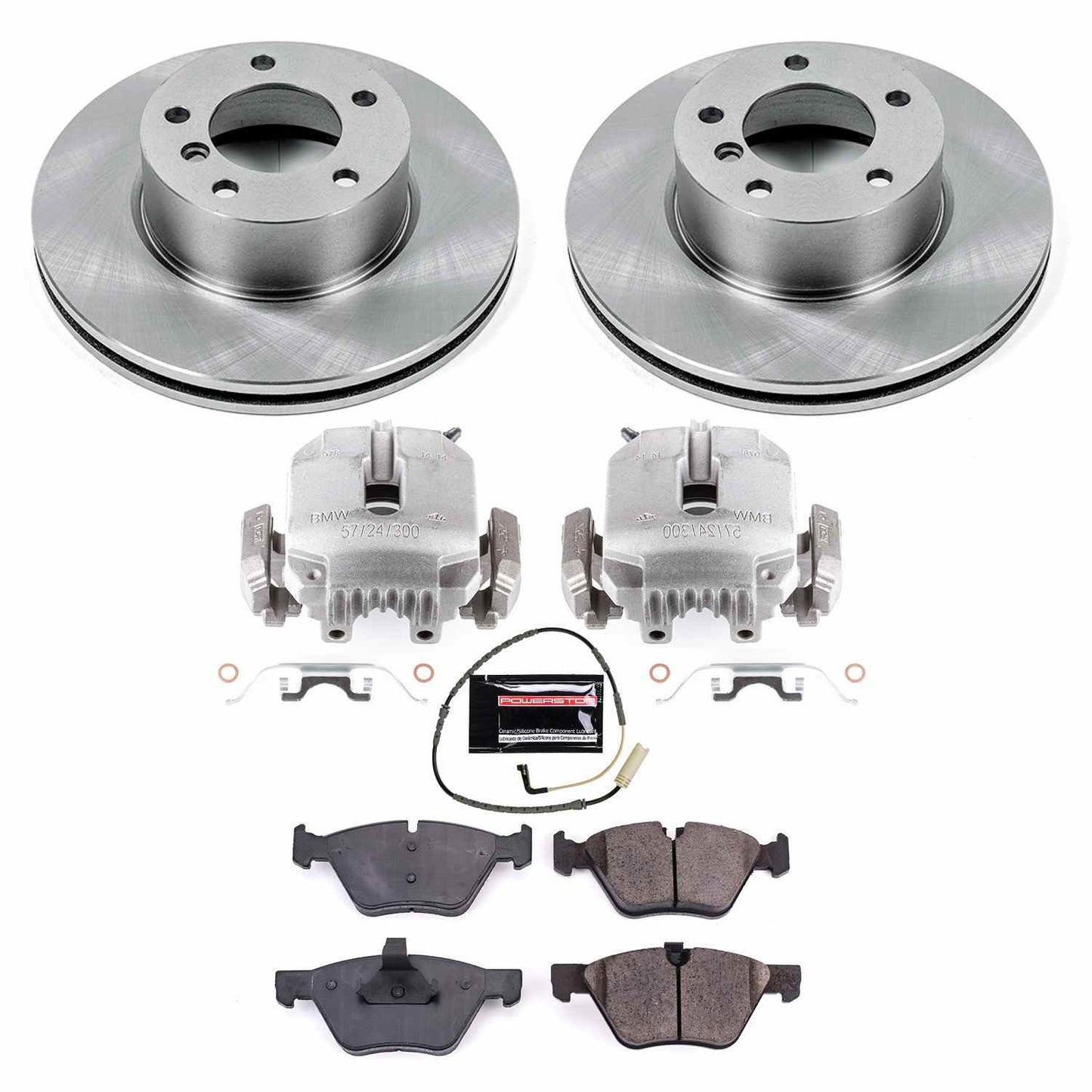 PowerStop Power Stop 2006 BMW 325xi Front Autospecialty Brake Kit w/Calipers KCOE4589