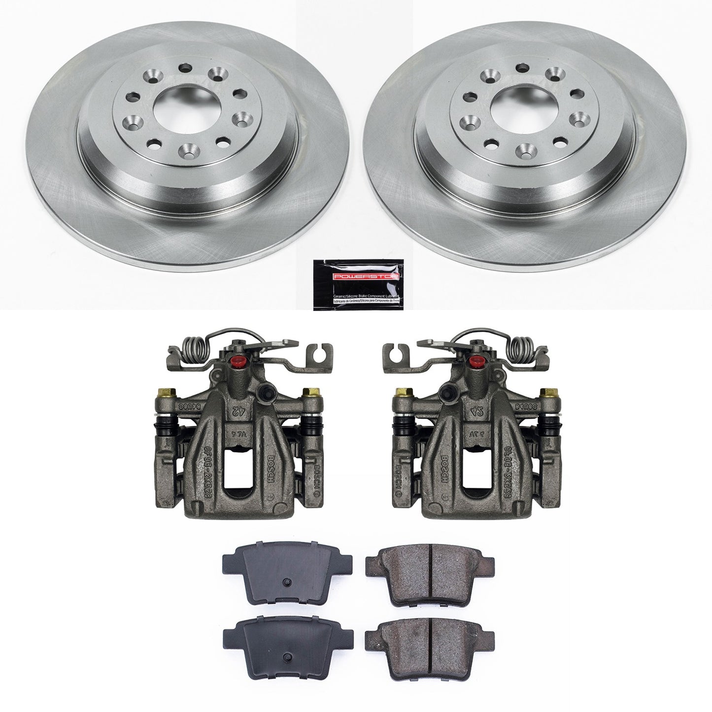 PowerStop Power Stop 05-07 Ford Five Hundred Rear Autospecialty Brake Kit w/Calipers KCOE4600