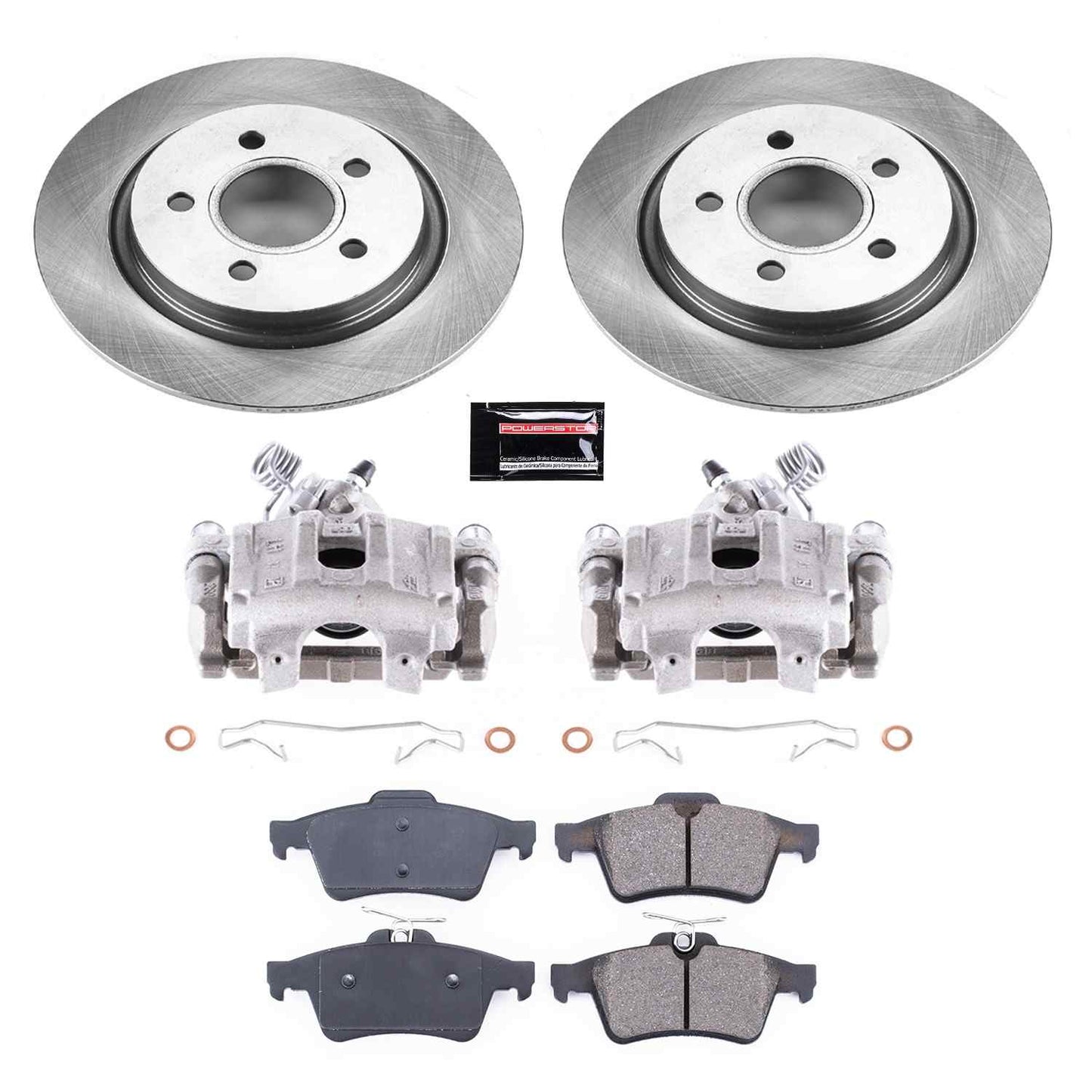 PowerStop Power Stop 08-13 Volvo C30 Rear Autospecialty Brake Kit w/Calipers KCOE4613