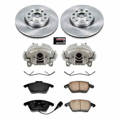 PowerStop Power Stop 10-12 Audi A3 Front Autospecialty Brake Kit w/Calipers KCOE4623