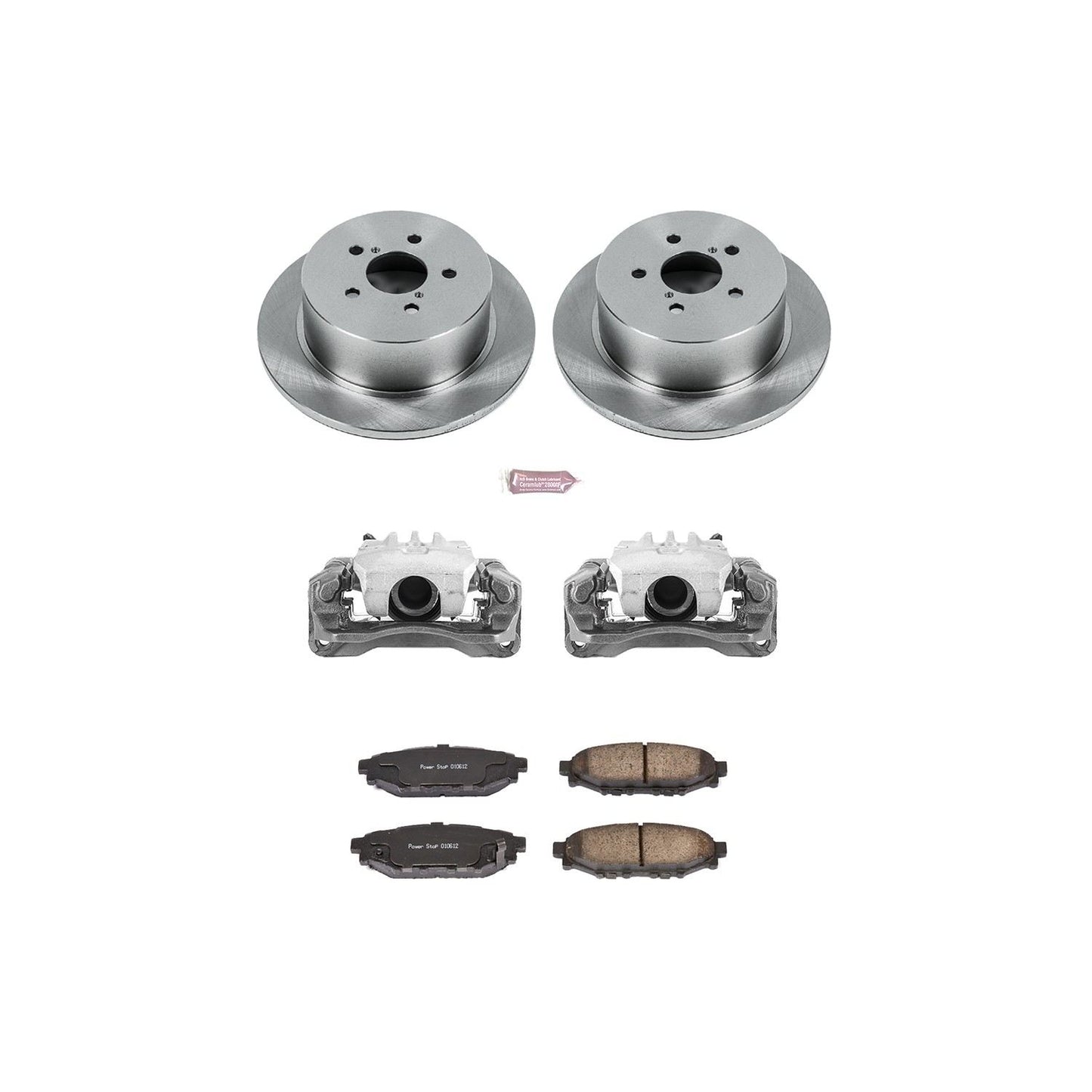 PowerStop Power Stop 06-09 Subaru Legacy Rear Autospecialty Brake Kit w/Calipers KCOE4632A