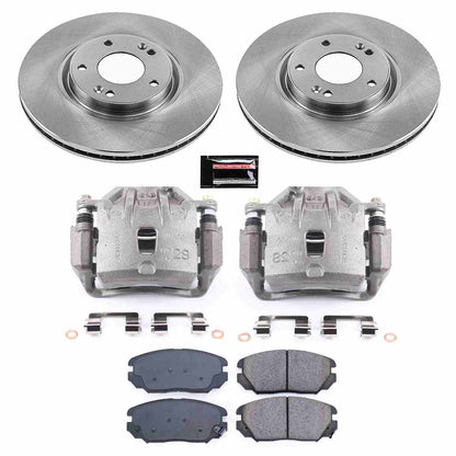 PowerStop Power Stop 09-11 Hyundai Azera Front Autospecialty Brake Kit w/Calipers KCOE4646A