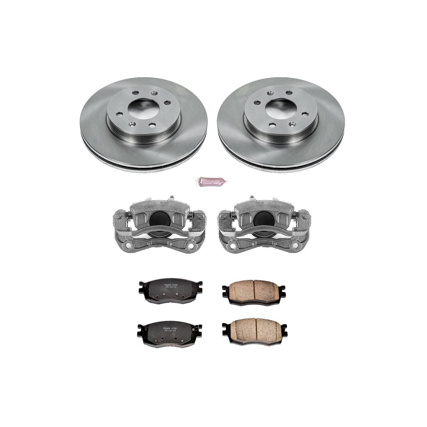 PowerStop Power Stop 06-11 Hyundai Accent Front Autospecialty Brake Kit w/Calipers KCOE4652