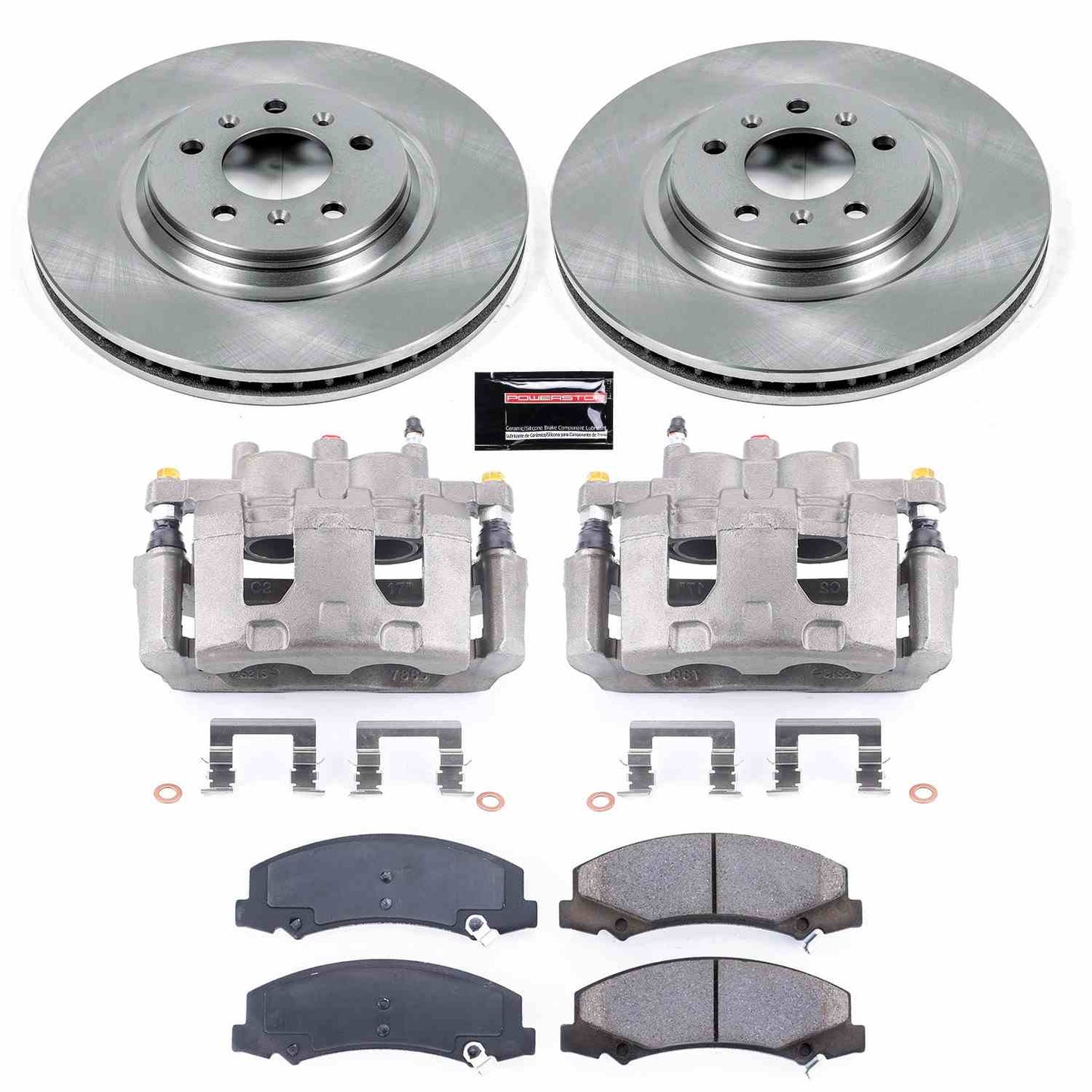 PowerStop Power Stop 08-09 Buick Allure Front Autospecialty Brake Kit w/Calipers KCOE4654