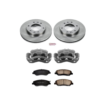 PowerStop Power Stop 07-08 Hyundai Entourage Front Autospecialty Brake Kit w/Calipers KCOE4664