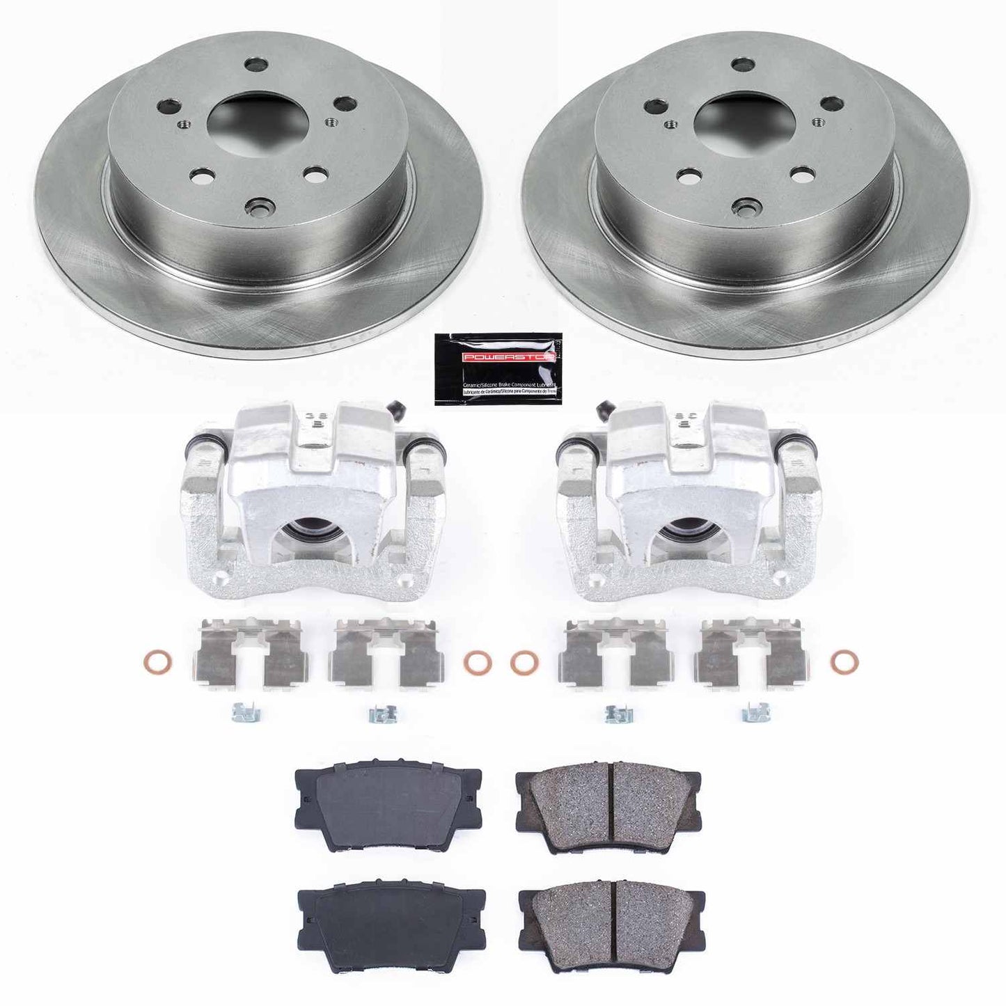PowerStop Power Stop 09-10 Pontiac Vibe Rear Autospecialty Brake Kit w/Calipers KCOE4670