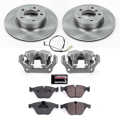 PowerStop Power Stop 08-10 BMW 328i Front Autospecialty Brake Kit w/Calipers KCOE4677