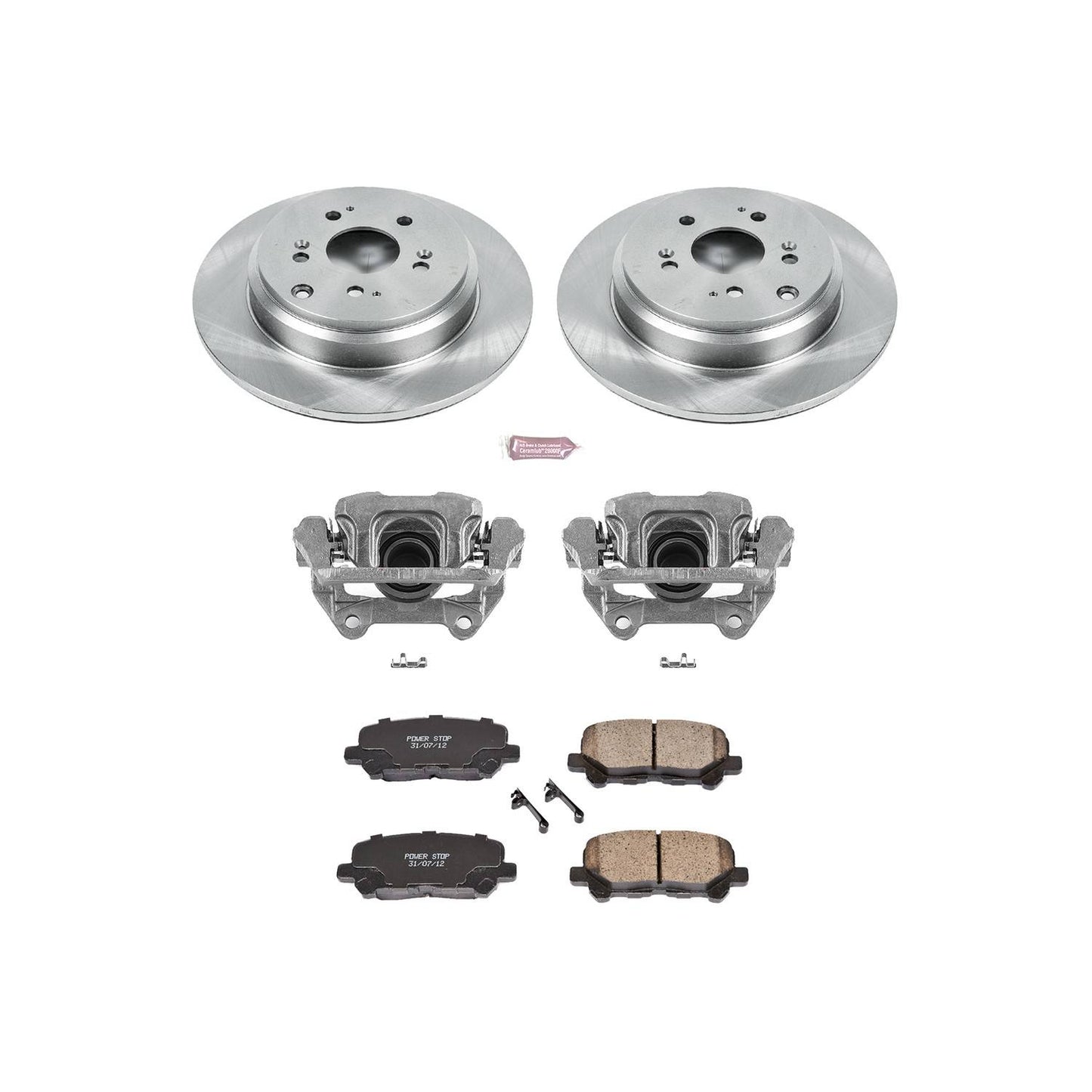 PowerStop Power Stop 07-13 Acura MDX Rear Autospecialty Brake Kit w/Calipers KCOE4685