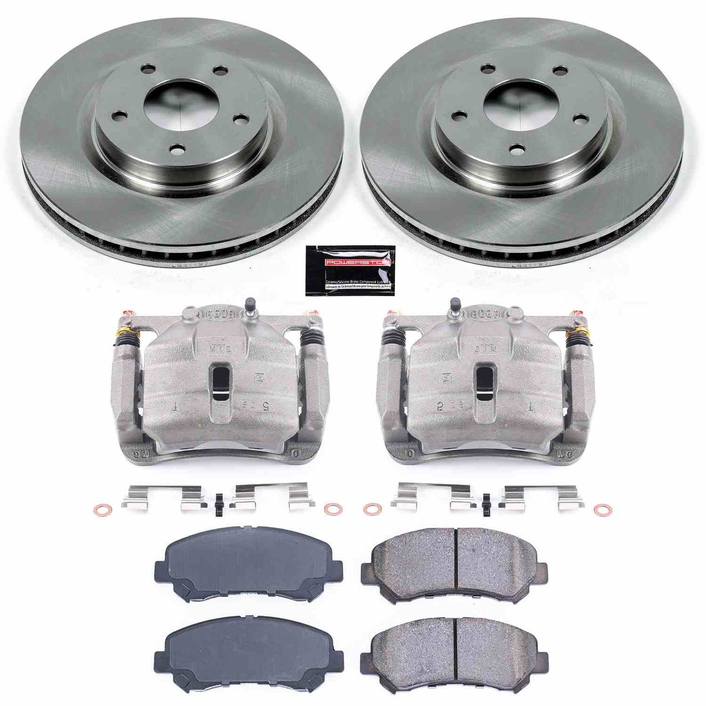 PowerStop Power Stop 08-14 Nissan Rogue Front Autospecialty Brake Kit w/Calipers KCOE4724