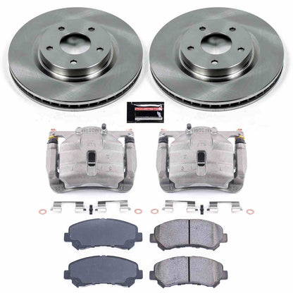 PowerStop Power Stop 08-14 Nissan Rogue Front Autospecialty Brake Kit w/Calipers KCOE4724