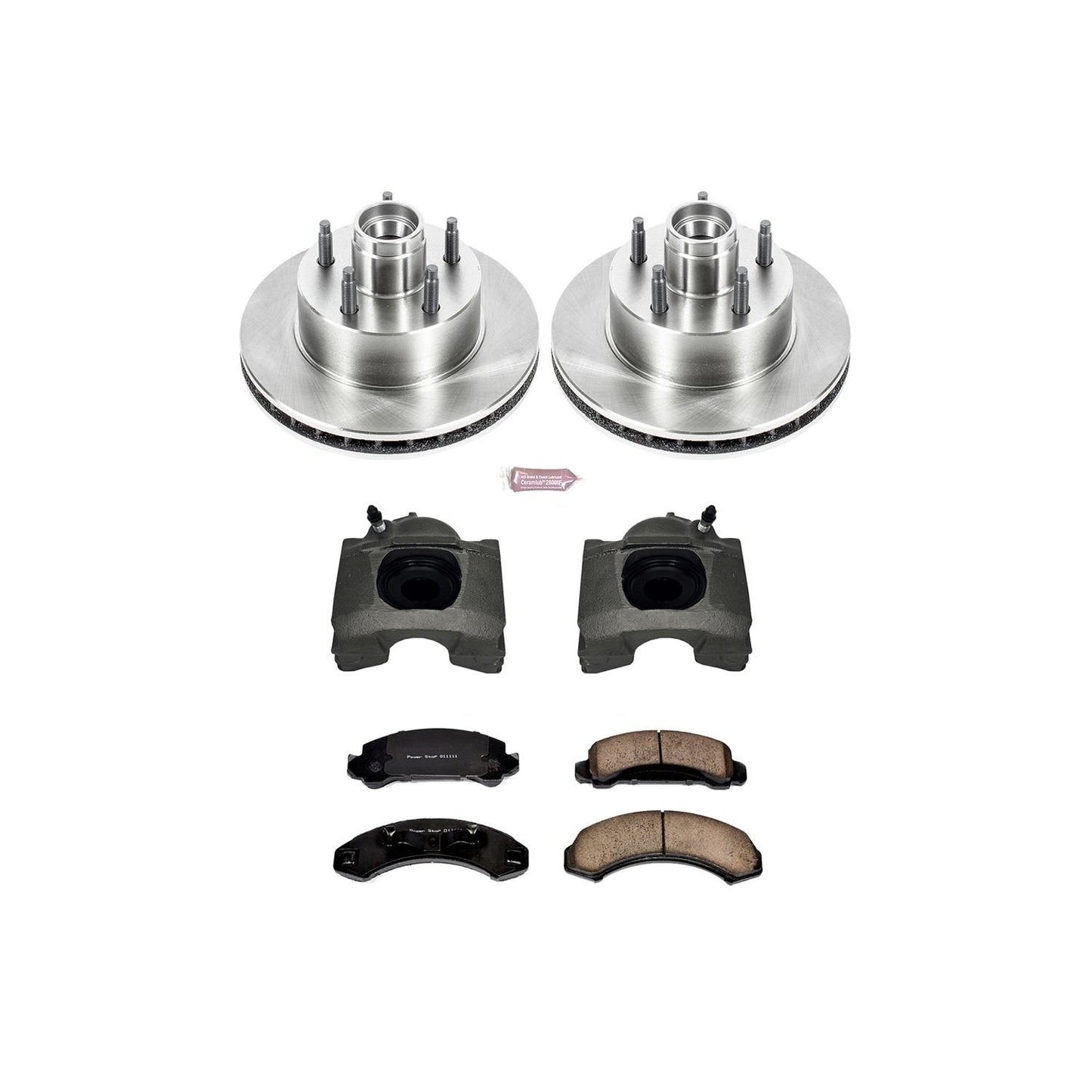 PowerStop Power Stop 90-97 Ford Aerostar Front Autospecialty Brake Kit w/Calipers KCOE4784
