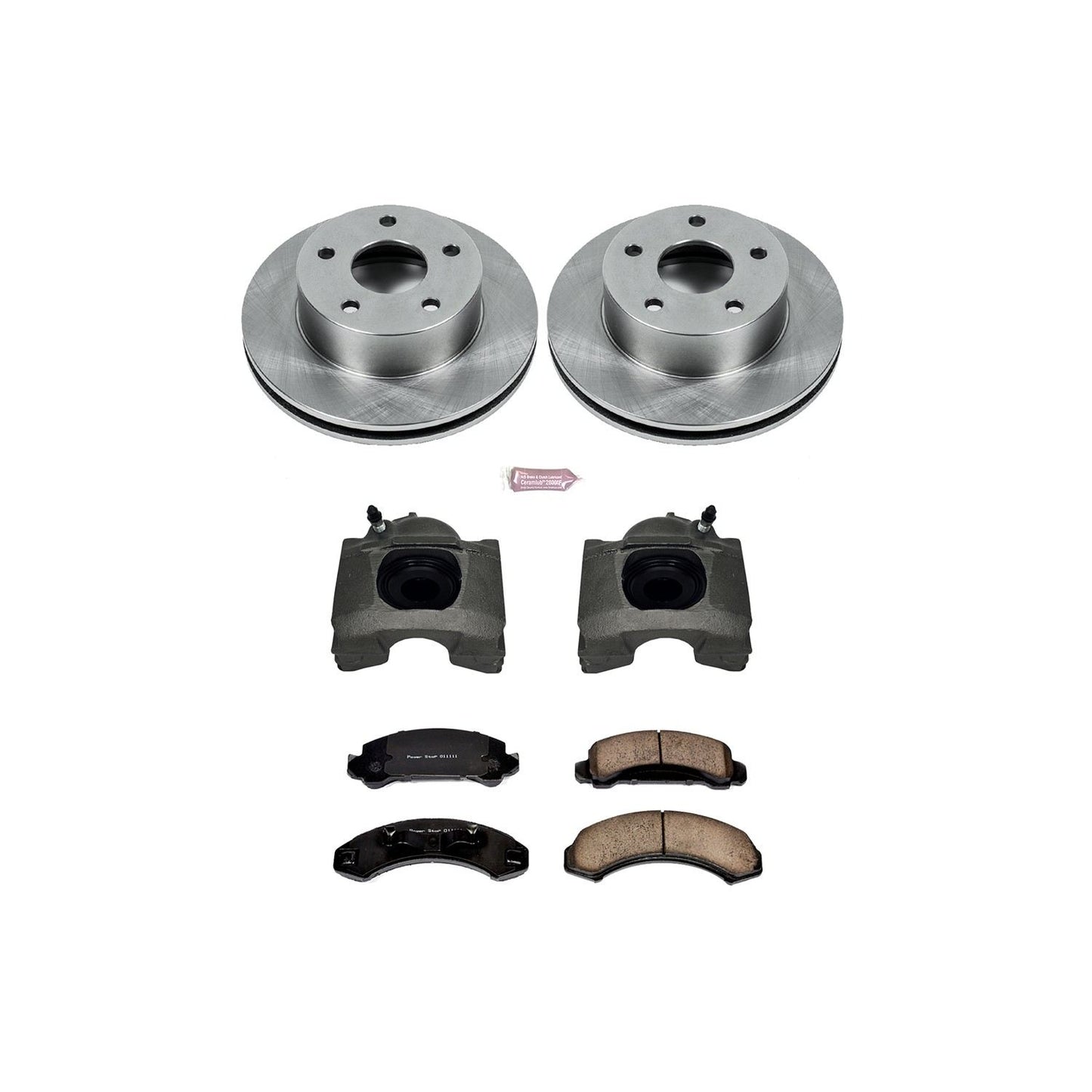 PowerStop Power Stop 90-97 Ford Aerostar Front Autospecialty Brake Kit w/Calipers KCOE4787