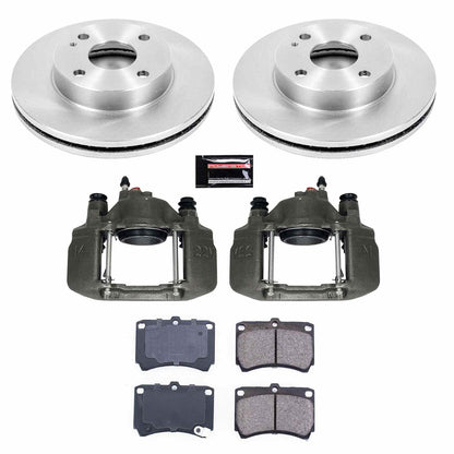 PowerStop Power Stop 91-96 Ford Escort Front Autospecialty Brake Kit w/Calipers KCOE4933