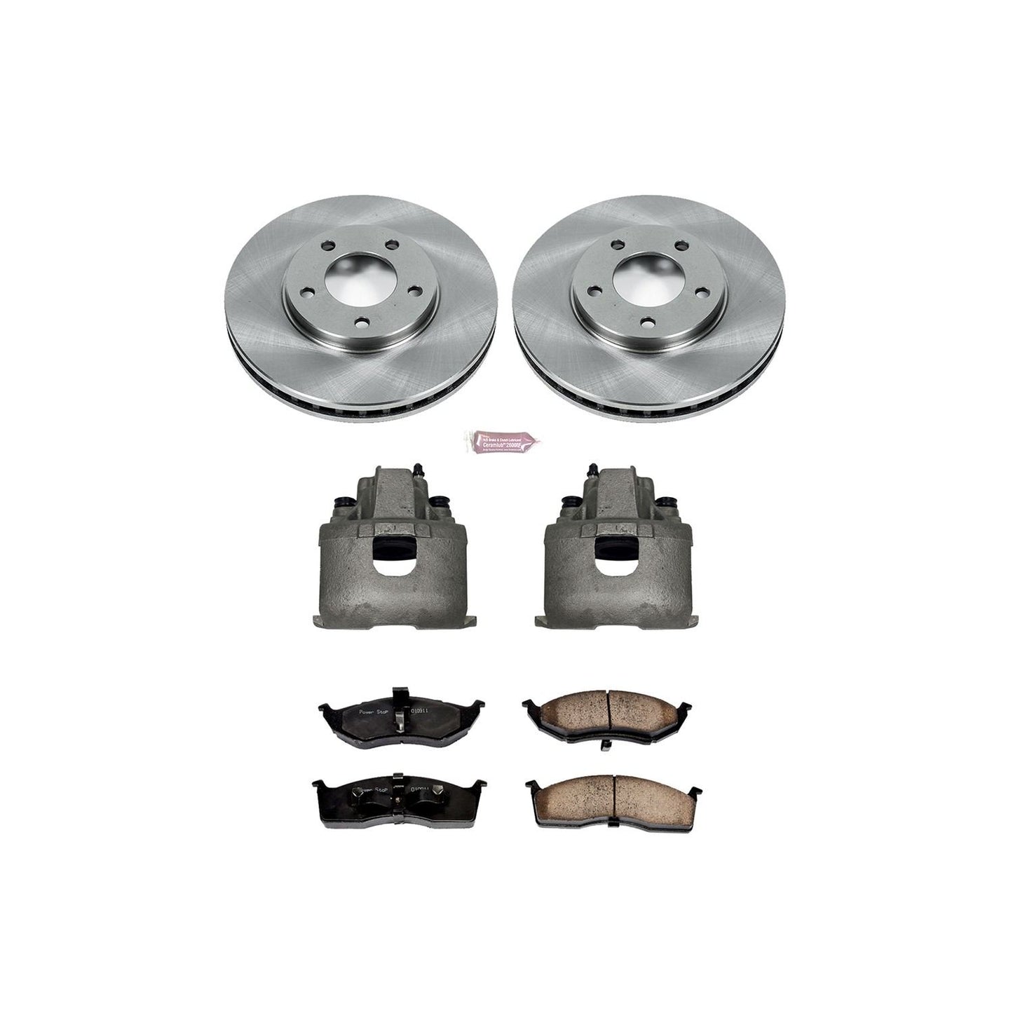 PowerStop Power Stop 1996 Chrysler Town and Country Front Autospecialty Brake Kit w/Calipers KCOE5035