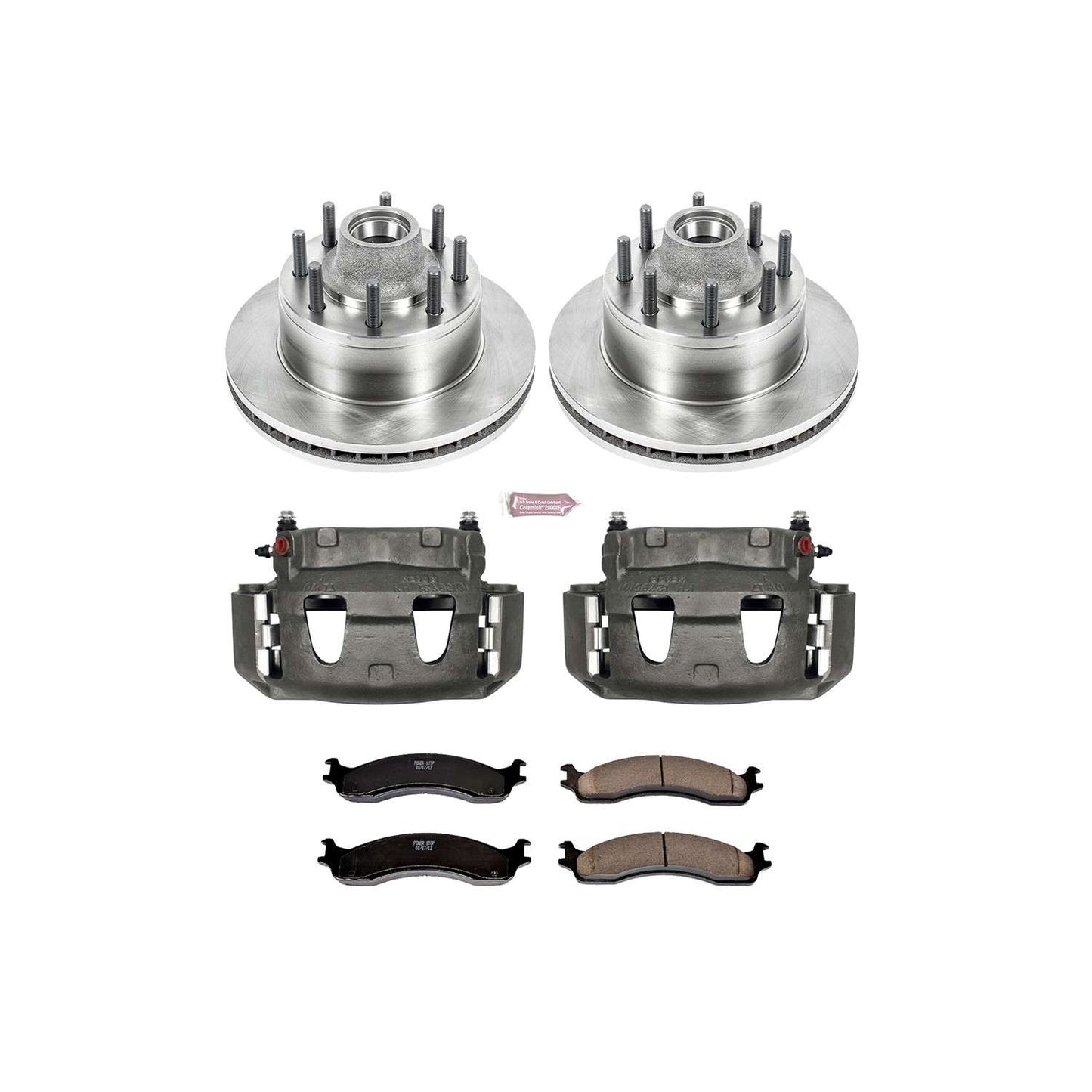 PowerStop Power Stop 95-99 Ford E-250 Econoline Front Autospecialty Brake Kit w/Calipers KCOE5087