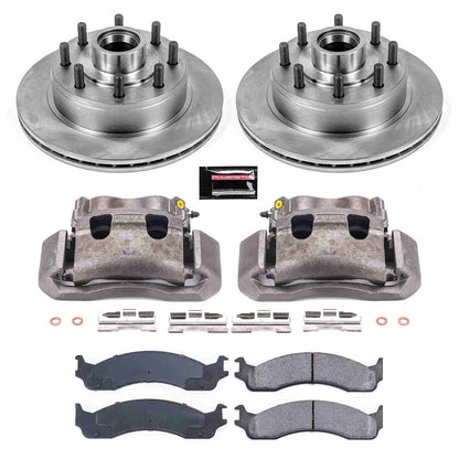 PowerStop Power Stop 99-02 Ford E-350 Econoline Club Wagon Front Autospecialty Brake Kit w/Calipers KCOE5088A