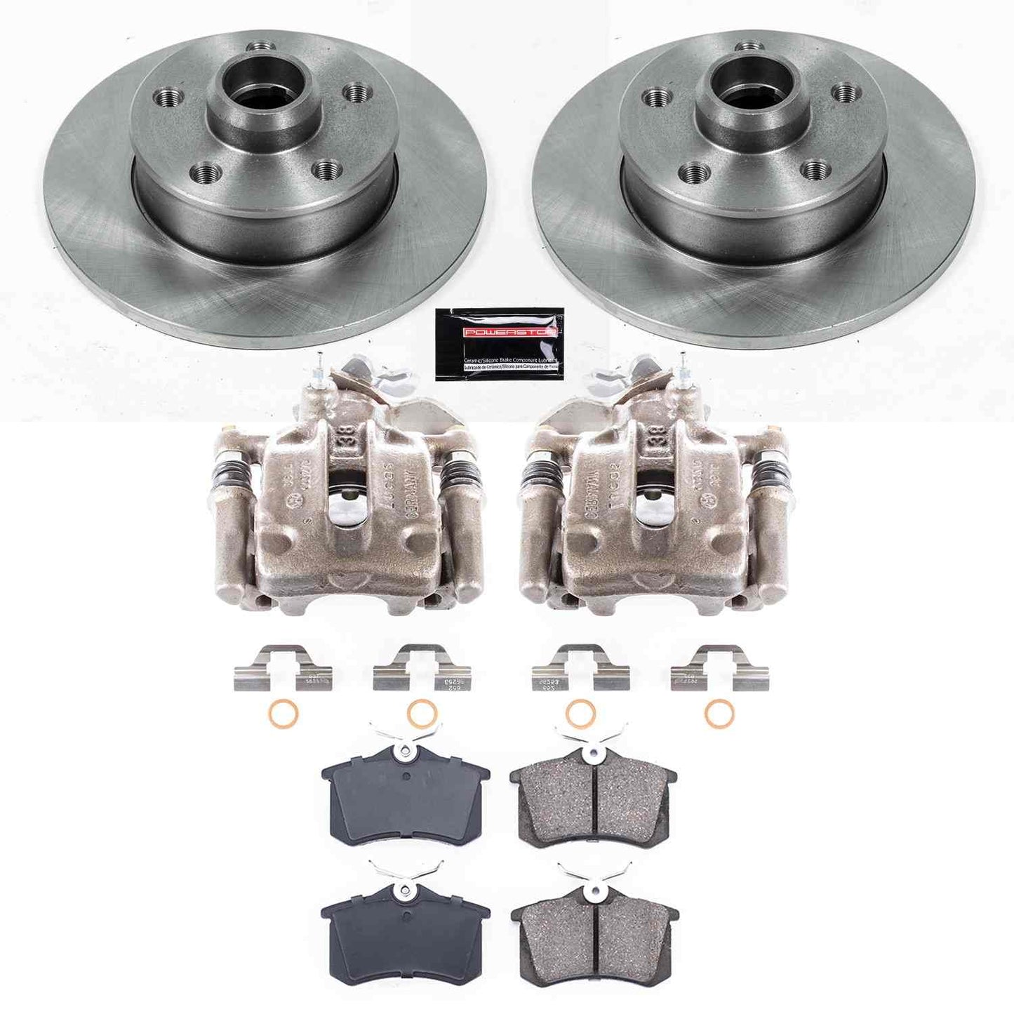 PowerStop Power Stop 94-99 Volkswagen Golf Rear Autospecialty Brake Kit w/Calipers KCOE512