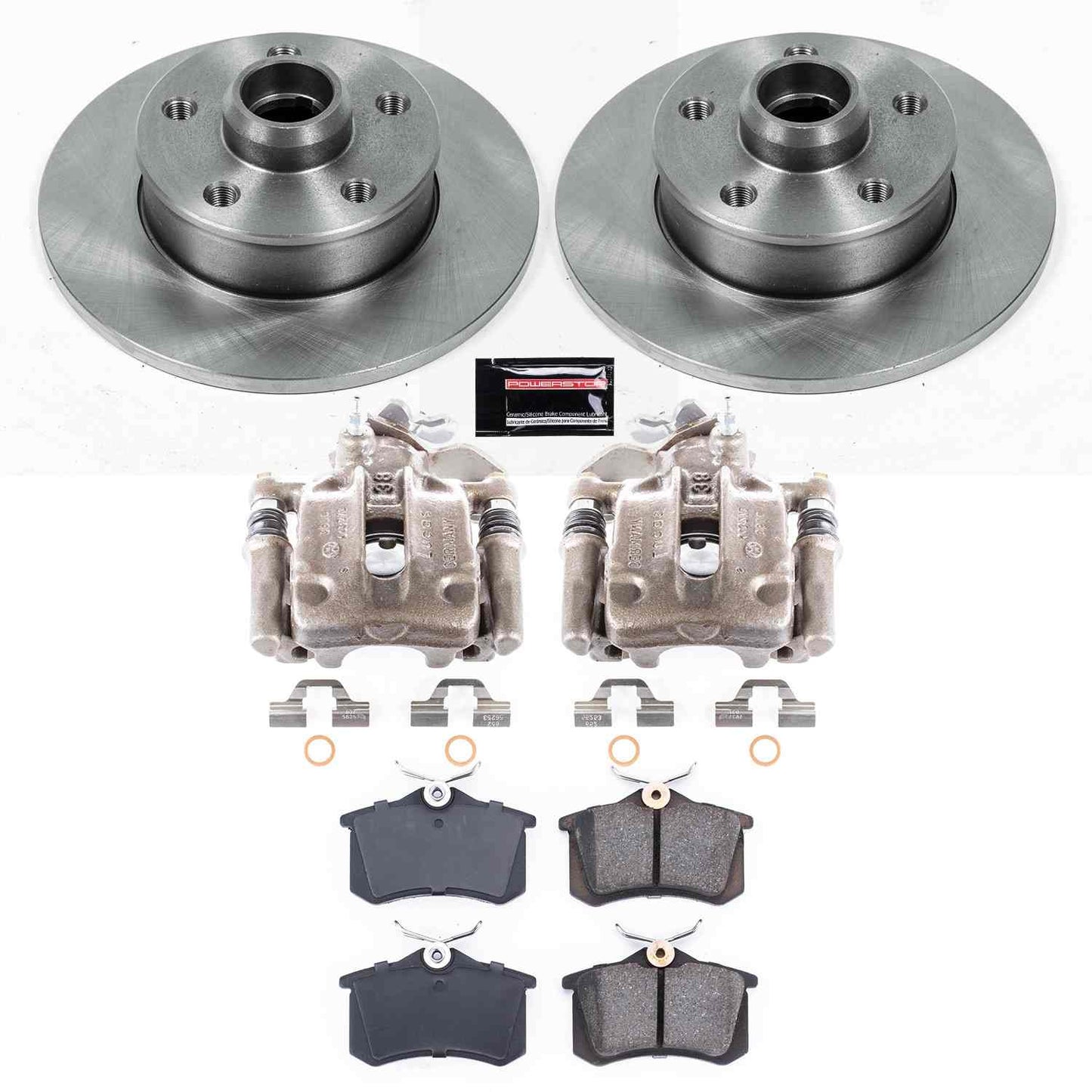 PowerStop Power Stop 92-95 Volkswagen Corrado Rear Autospecialty Brake Kit w/Calipers KCOE513