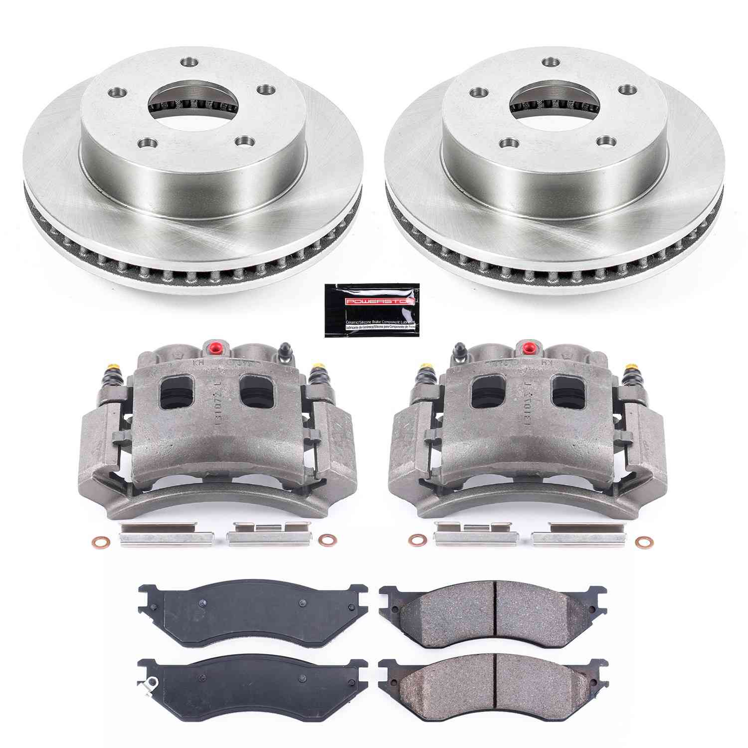 PowerStop Power Stop 00-01 Dodge Ram 1500 Front Autospecialty Brake Kit w/Calipers KCOE5142