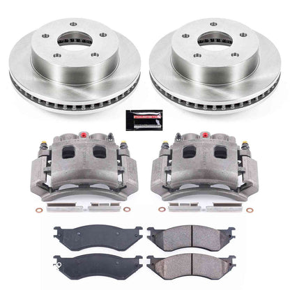 PowerStop Power Stop 00-01 Dodge Ram 1500 Front Autospecialty Brake Kit w/Calipers KCOE5142