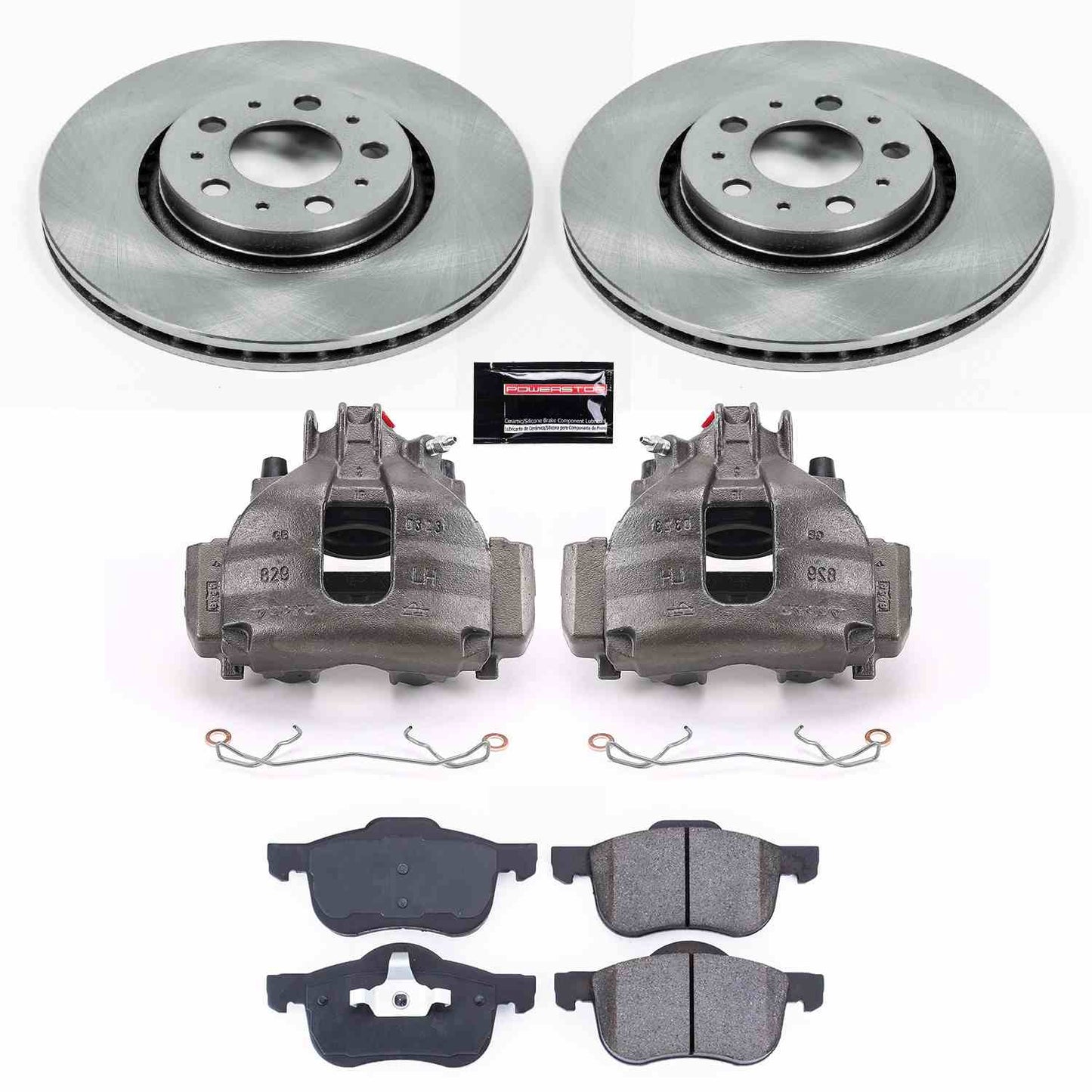 PowerStop Power Stop 01-09 Volvo S60 Front Autospecialty Brake Kit w/Calipers KCOE5193