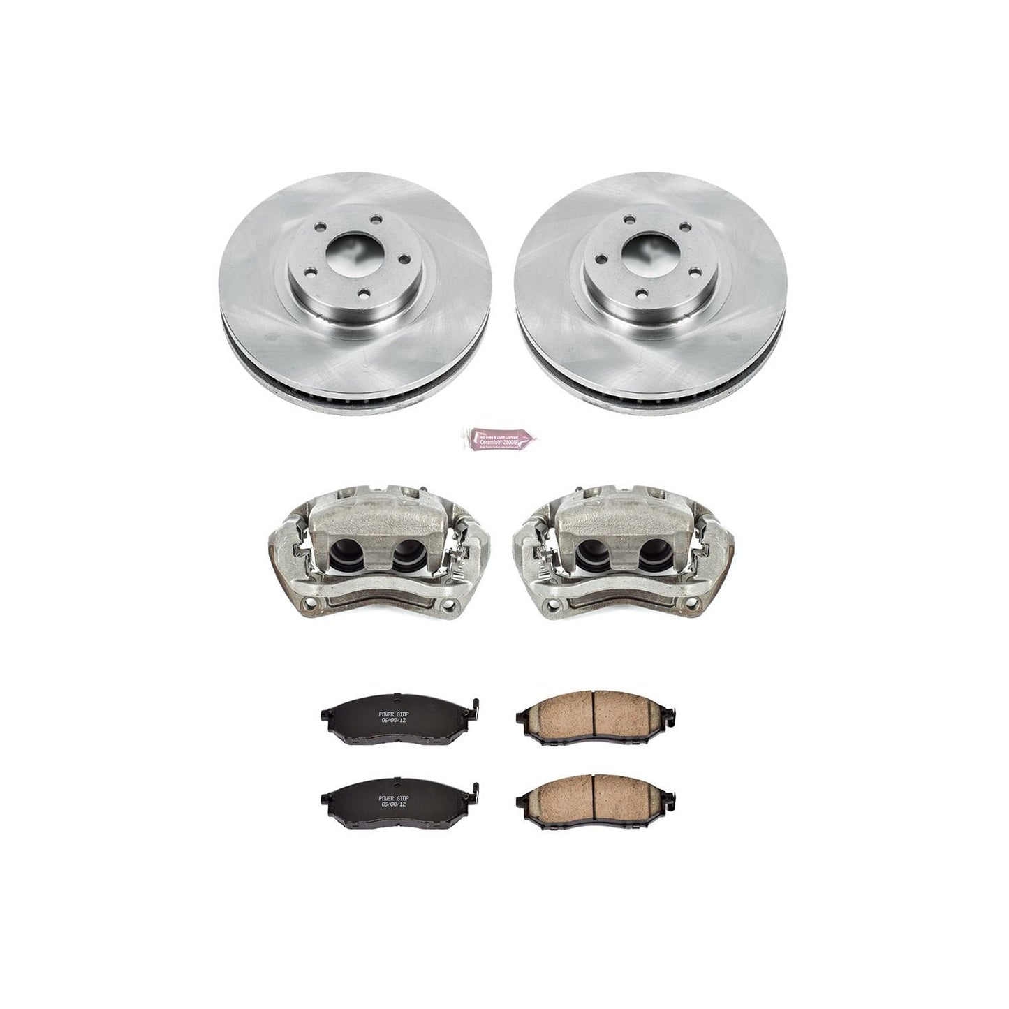 PowerStop Power Stop 11-14 Nissan Murano Front Autospecialty Brake Kit w/Calipers KCOE5263