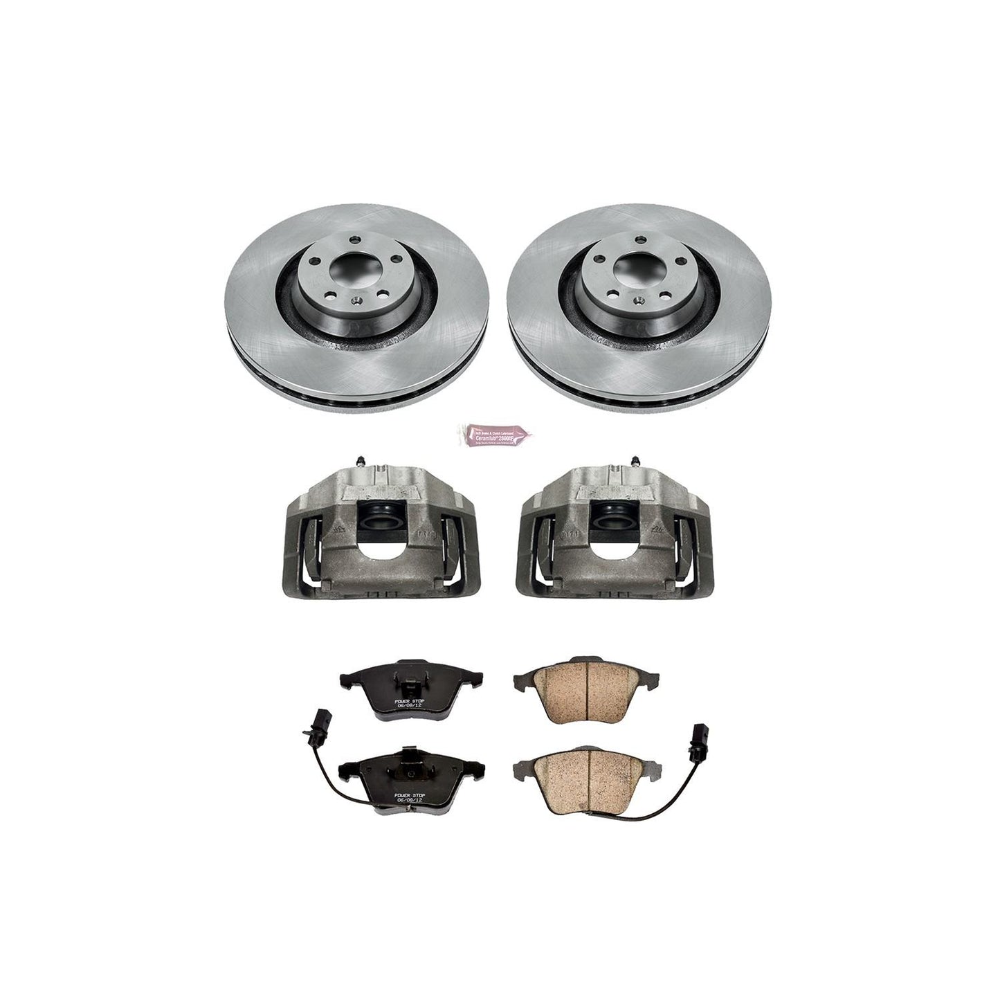 PowerStop Power Stop 05-11 Audi A6 Quattro Front Autospecialty Brake Kit w/Calipers KCOE5277