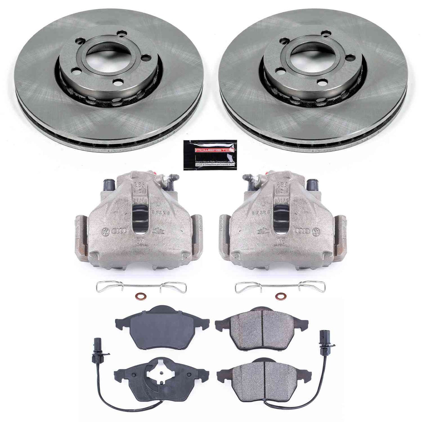 PowerStop Power Stop 99-04 Audi A4 Front Autospecialty Brake Kit w/Calipers KCOE528