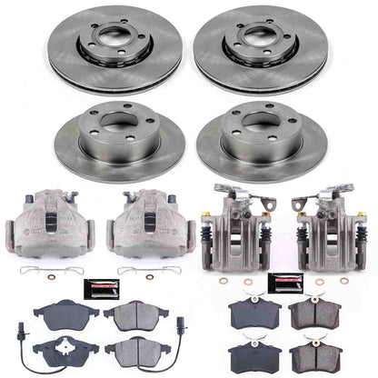 PowerStop Power Stop 98-01 Audi A6 Autospecialty Kit w/ Calipers - Front and Rear KCOE529
