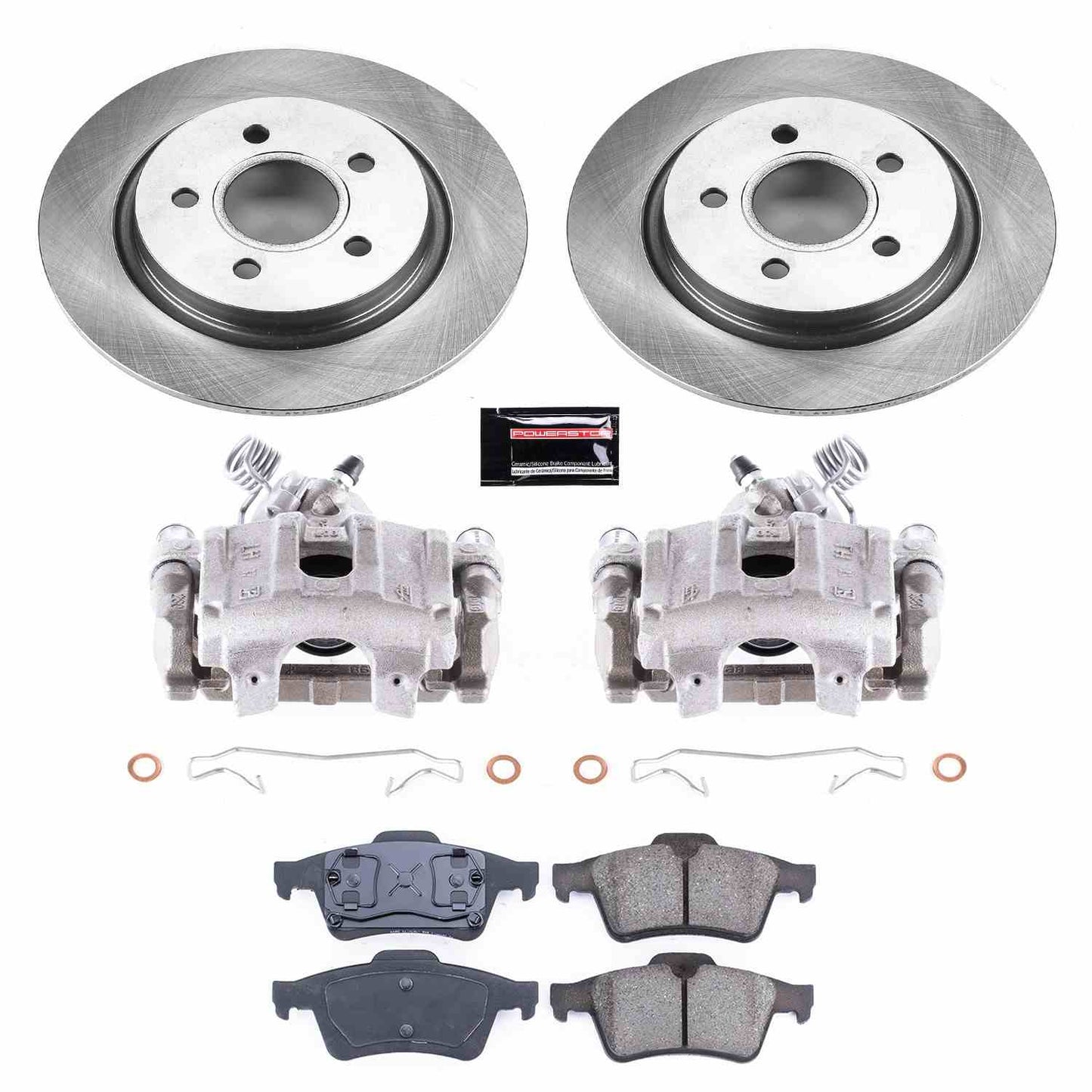 PowerStop Power Stop 04-05 Volvo S40 Rear Autospecialty Brake Kit w/Calipers KCOE5309A