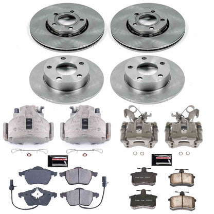 PowerStop Power Stop 99-01 Audi A4 Quattro Autospecialty Kit w/ Calipers - Front and Rear KCOE530