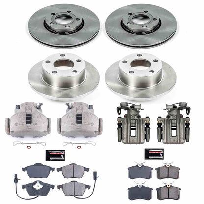 PowerStop Power Stop 98-01 Audi A6 Quattro Autospecialty Kit w/ Calipers - Front and Rear KCOE532