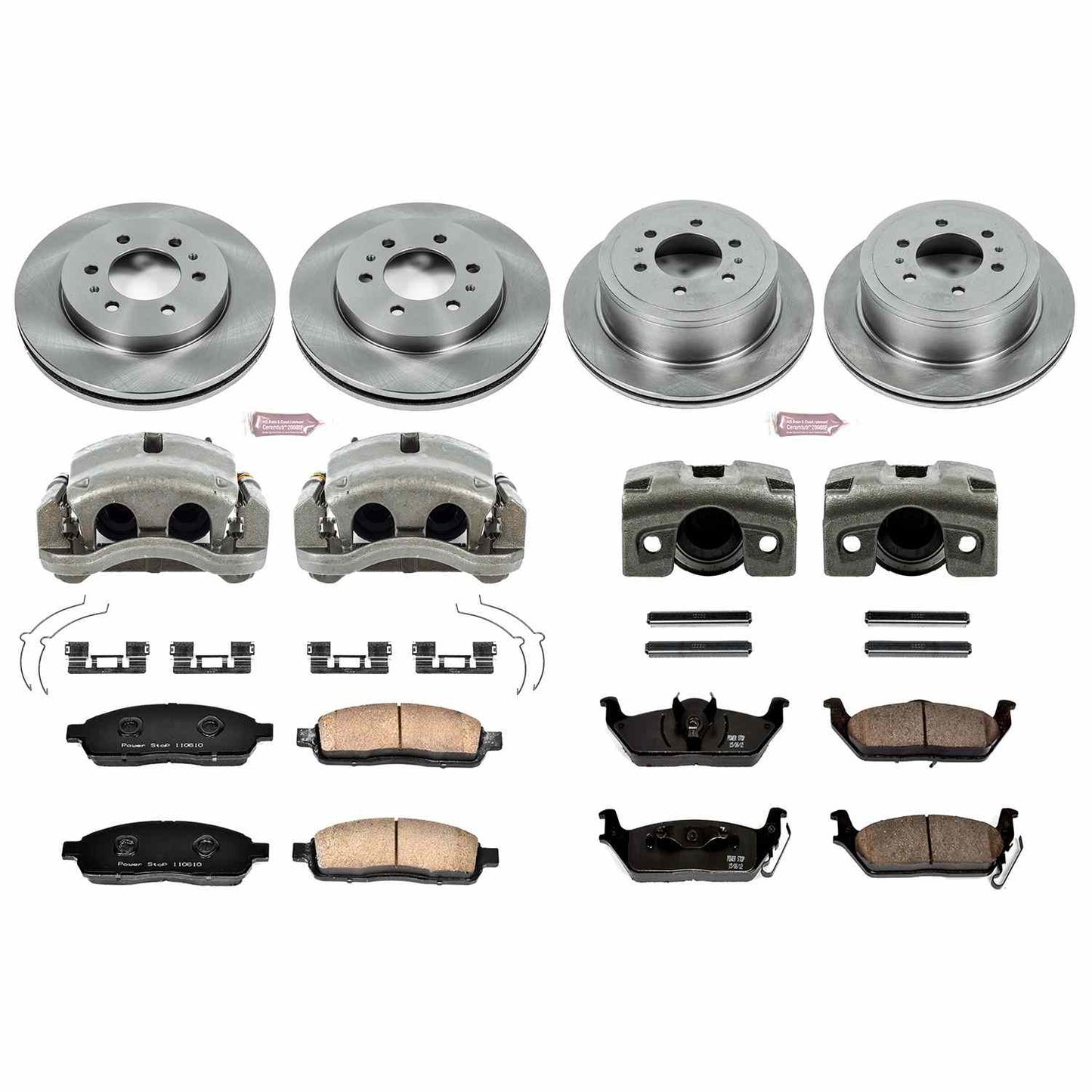 PowerStop Power Stop 2009 Ford F-150 Autospecialty Kit w/ Calipers - Front and Rear KCOE5335