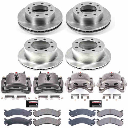 PowerStop Power Stop 01-06 Chevrolet Silverado 3500 Autospecialty Kit w/ Calipers - Front and Rear KCOE5338
