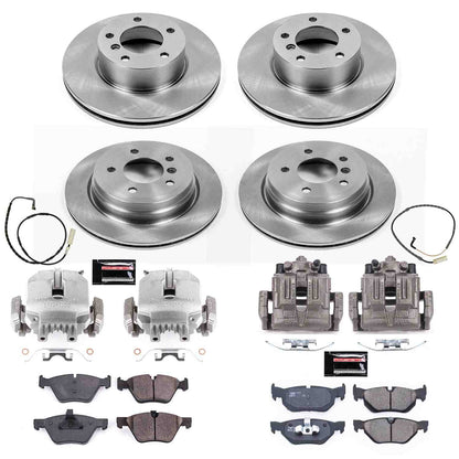 PowerStop Power Stop 2006 BMW 325xi Autospecialty Kit w/ Calipers - Front and Rear KCOE5357
