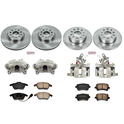 PowerStop Power Stop 2008 Audi A3 Autospecialty Kit w/ Calipers - Front and Rear KCOE5363