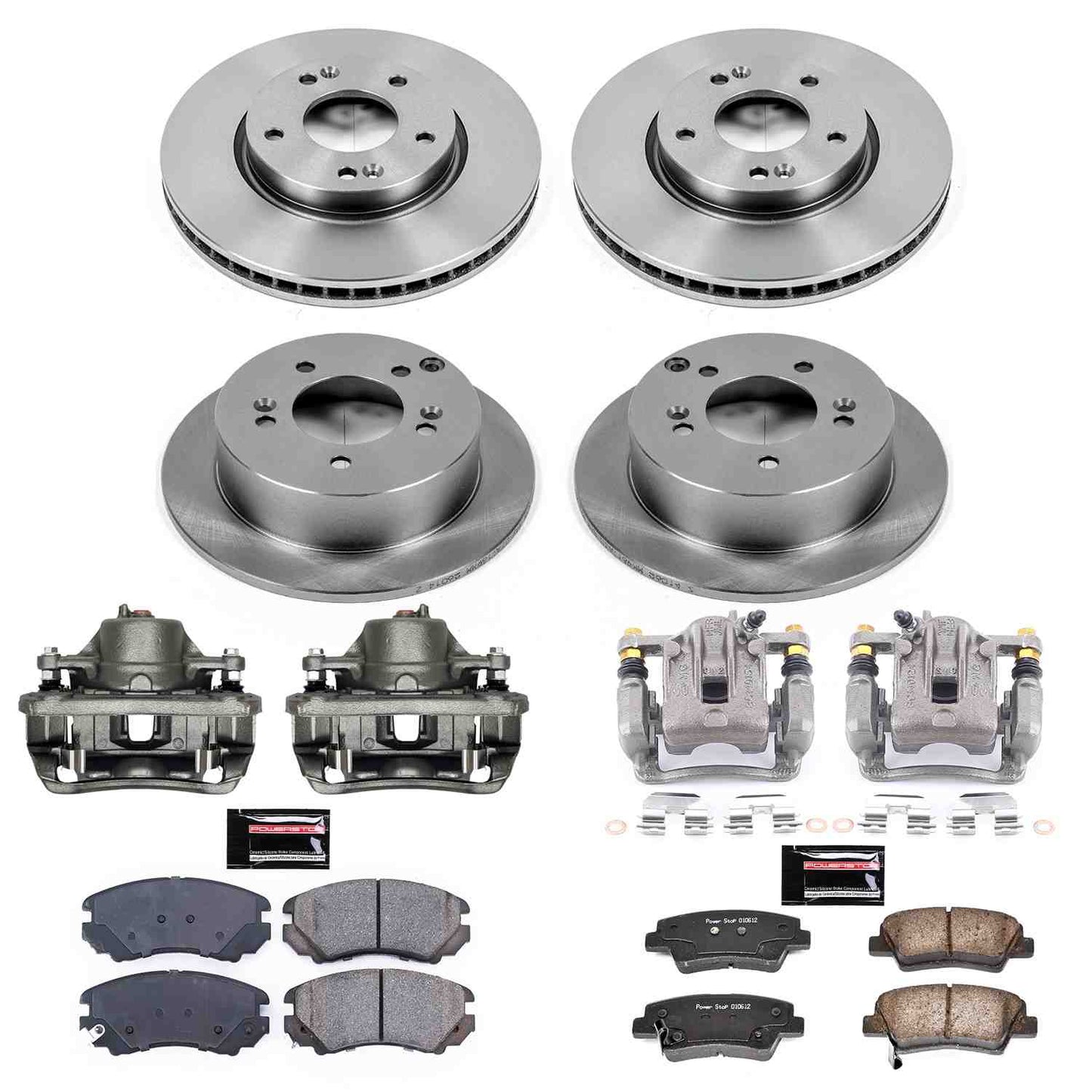 PowerStop Power Stop 08-10 Hyundai Sonata Autospecialty Kit w/ Calipers - Front and Rear KCOE5367