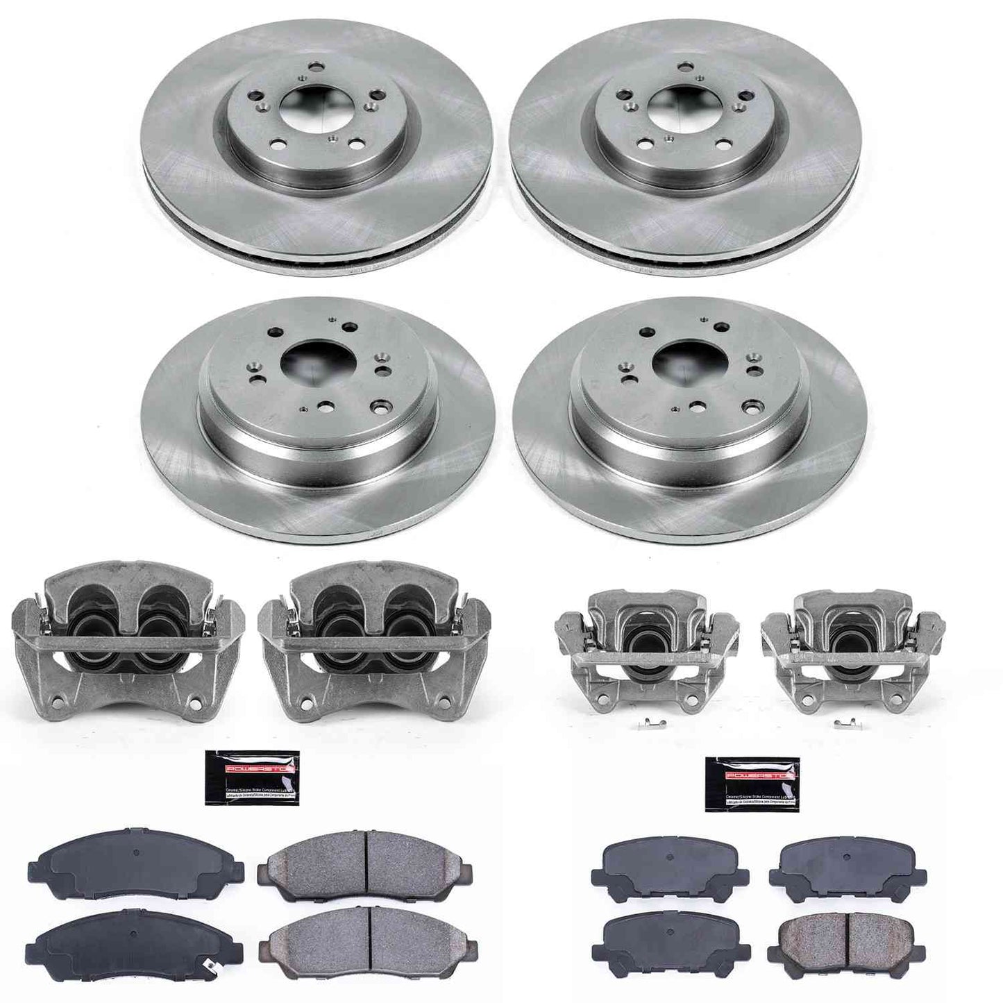 PowerStop Power Stop 07-13 Acura MDX Autospecialty Kit w/ Calipers - Front and Rear KCOE5369