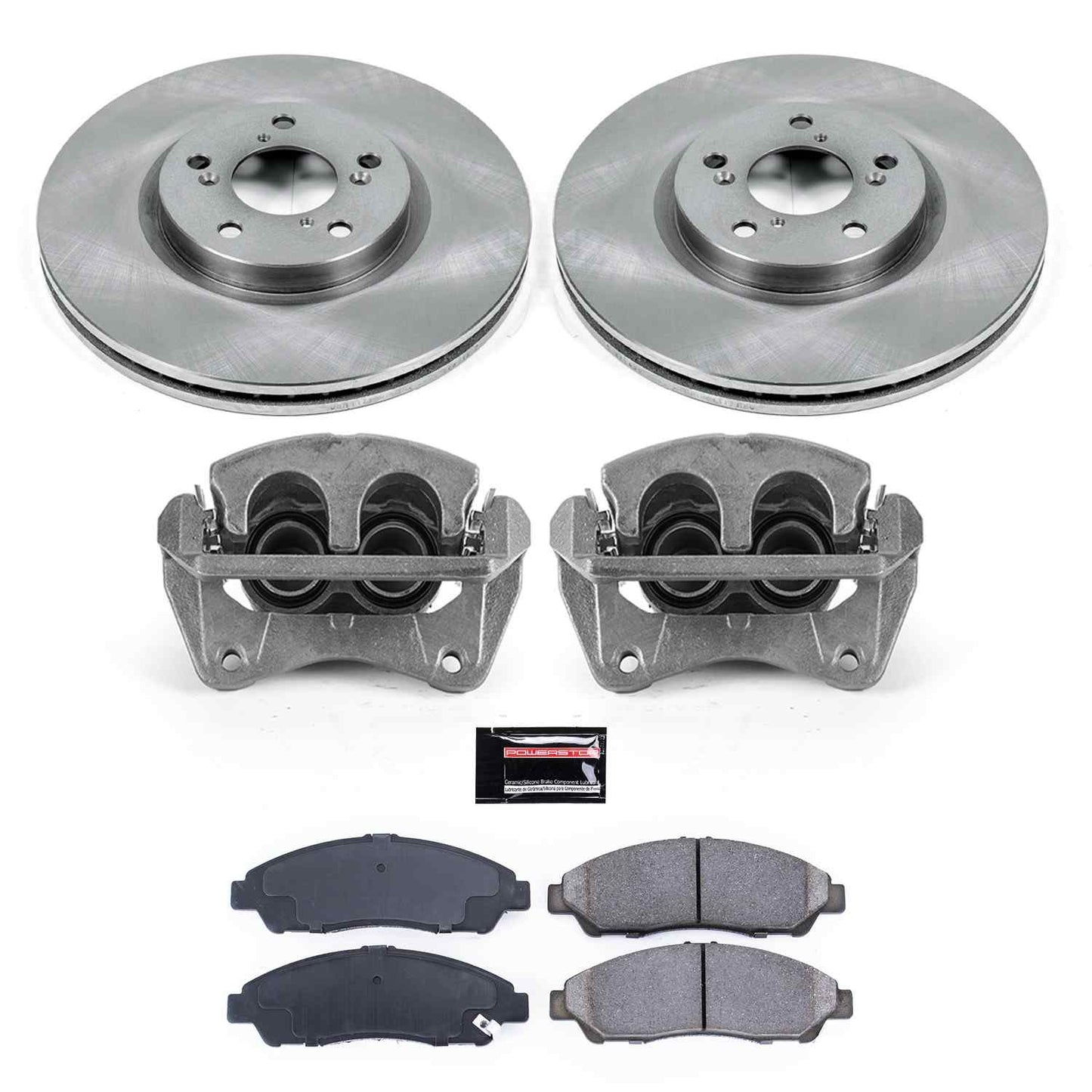 PowerStop Power Stop 07-13 Acura MDX Front Autospecialty Brake Kit w/Calipers KCOE5370