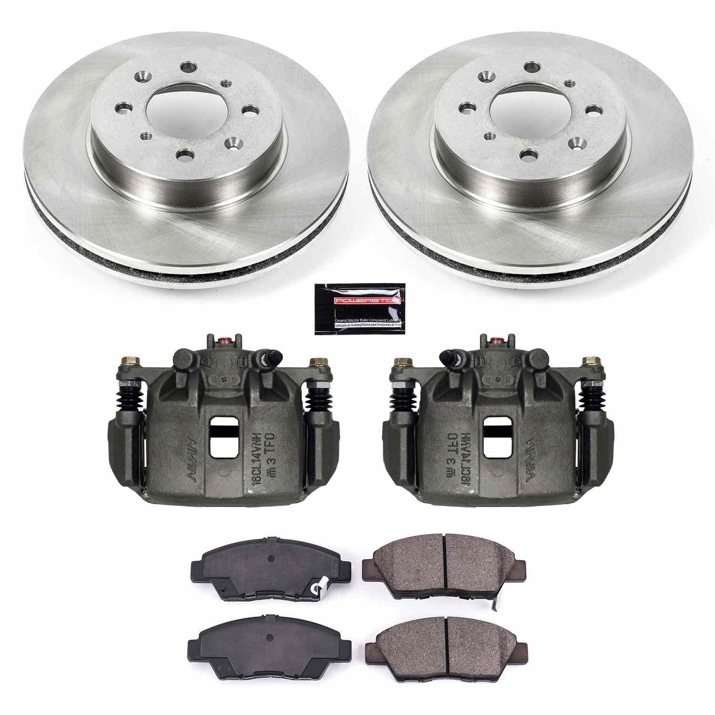 PowerStop Power Stop 09-14 Honda Fit Front Autospecialty Brake Kit w/Calipers KCOE5382
