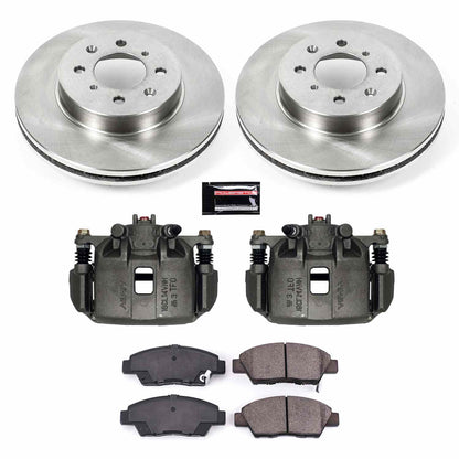 PowerStop Power Stop 09-14 Honda Fit Front Autospecialty Brake Kit w/Calipers KCOE5382