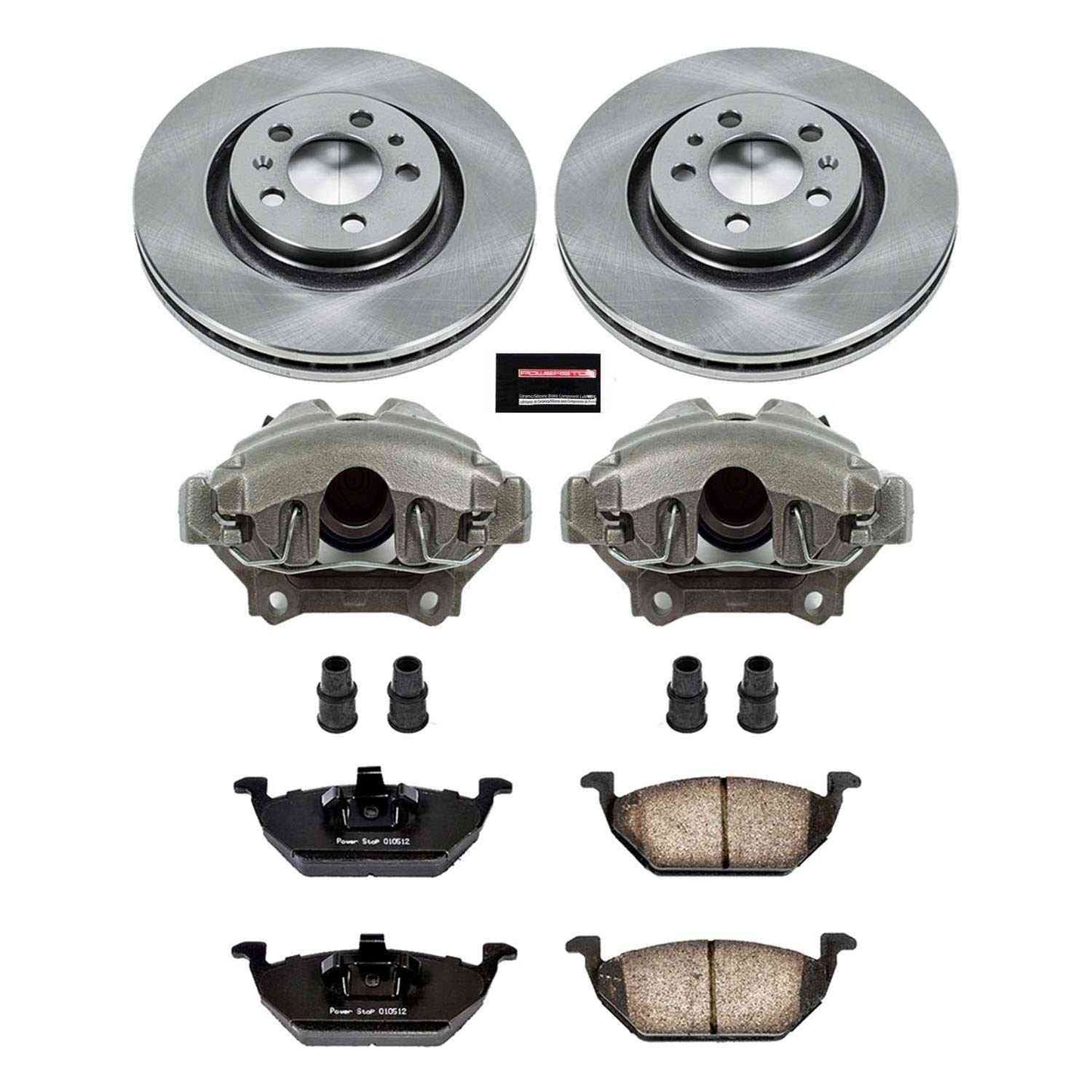 PowerStop Power Stop 1998 Volkswagen Beetle Front Autospecialty Brake Kit w/Calipers KCOE5401