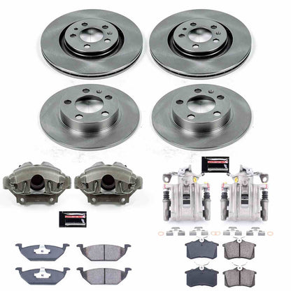 PowerStop Power Stop 1998 Volkswagen Beetle Autospecialty Kit w/ Calipers - Front and Rear KCOE5402