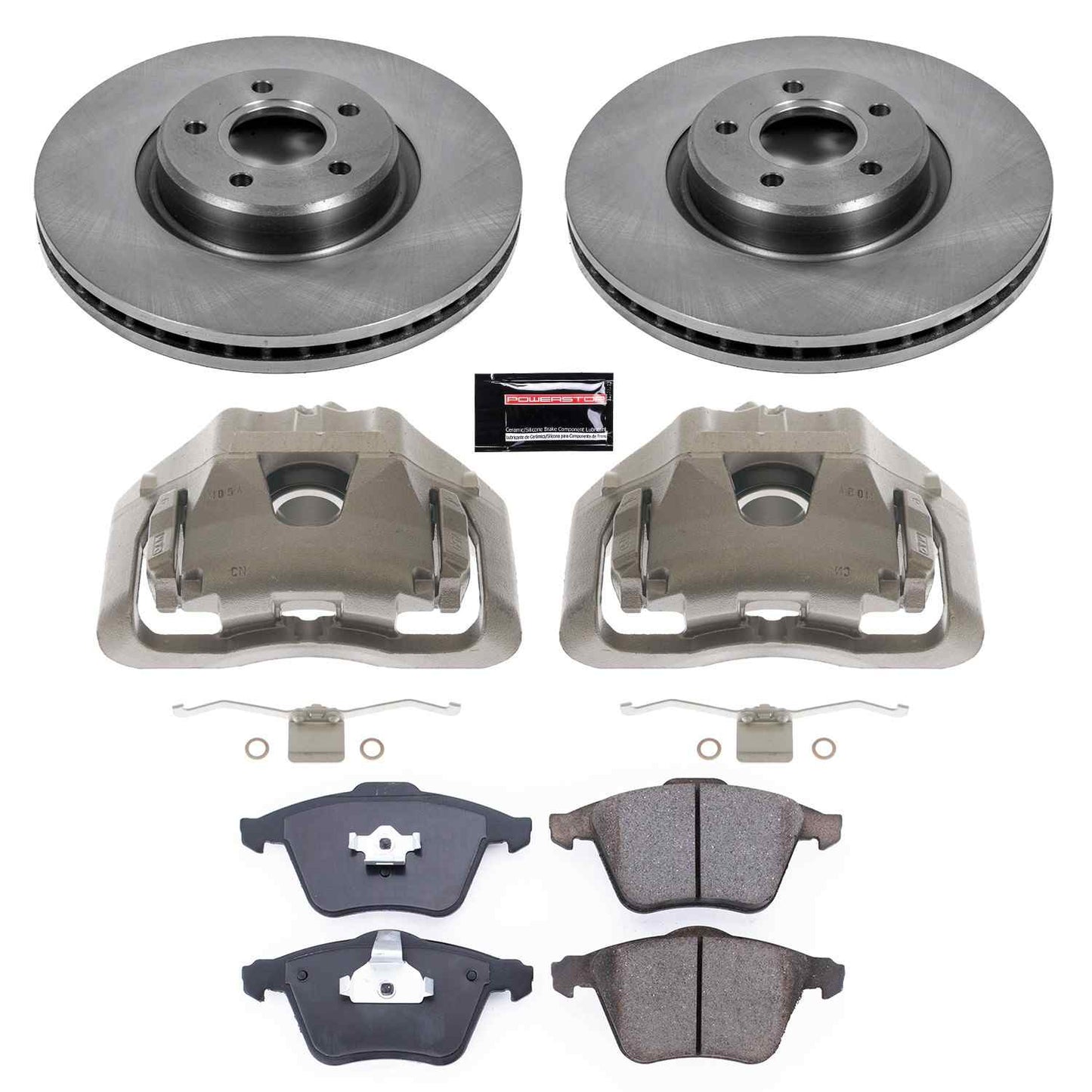 PowerStop Power Stop 06-13 Volvo C70 Front Autospecialty Brake Kit w/Calipers KCOE5430