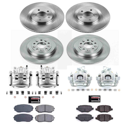 PowerStop Power Stop 11-15 Ford Edge Autospecialty Kit w/ Calipers - Front and Rear KCOE5452