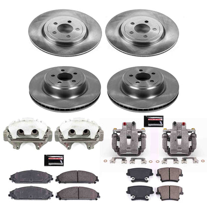 PowerStop Power Stop 12-14 Dodge Charger Autospecialty Kit w/ Calipers - Front and Rear KCOE5456A