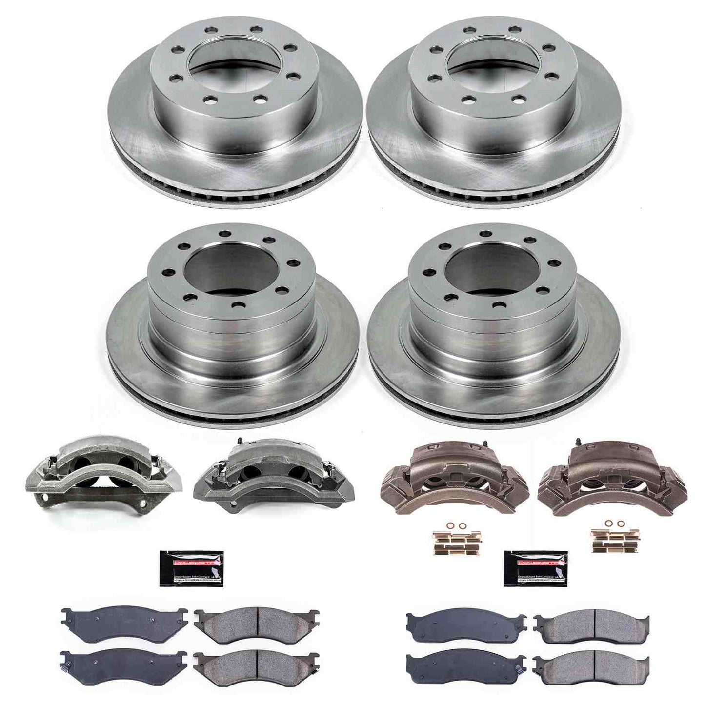 Power Stop 03-08 Dodge Ram 3500 Front & Rear Autospecialty Brake Kit w/Calipers KCOE5468A