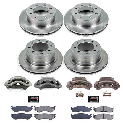 Power Stop 03-08 Dodge Ram 3500 Front & Rear Autospecialty Brake Kit w/Calipers KCOE5468A