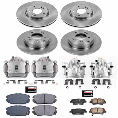 PowerStop Power Stop 09-11 Hyundai Azera Autospecialty Kit w/ Calipers - Front and Rear KCOE5474A