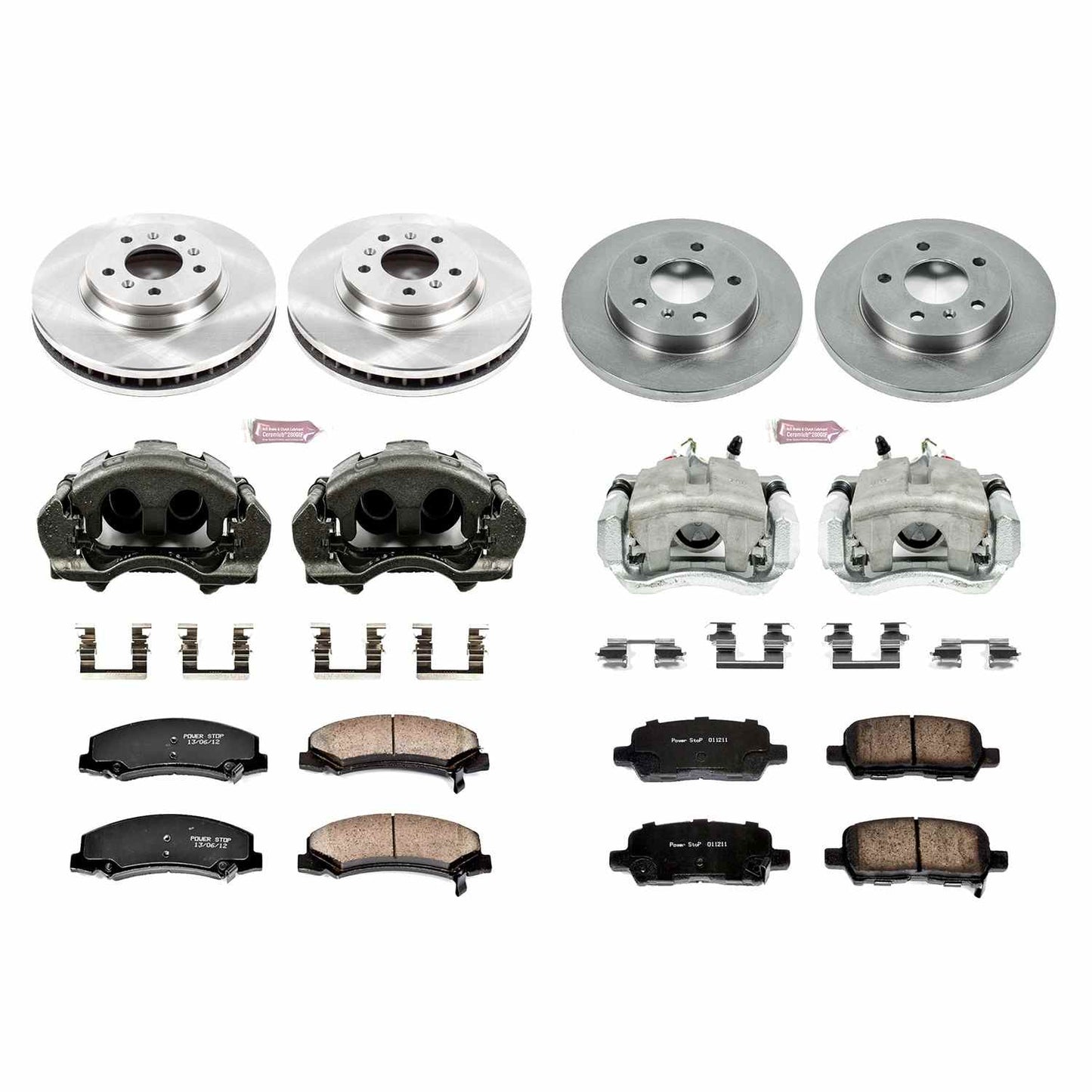 PowerStop Power Stop 11-13 Chevrolet Impala Autospecialty Kit w/ Calipers - Front and Rear KCOE5504